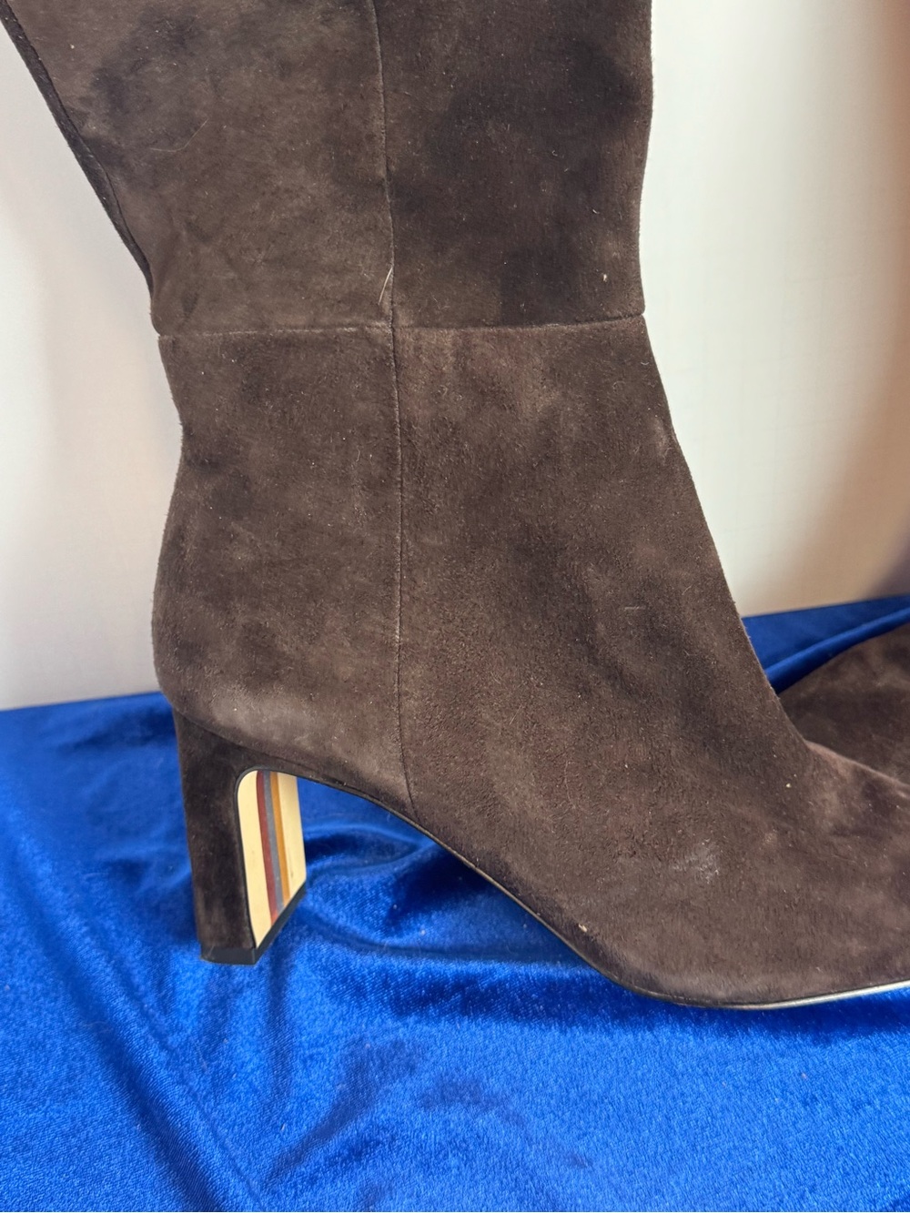 Sam Edelman Sylvia Knee High Chocolate Suede Boots - Picture 3 of 11